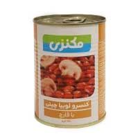 کنسرو رب لوبیا چیتی با قارچ مکنزی 380 گرمی